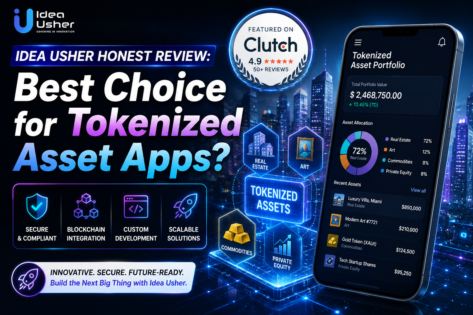 Idea Usher Honest Review Best Choice for Tokenized Asset Apps