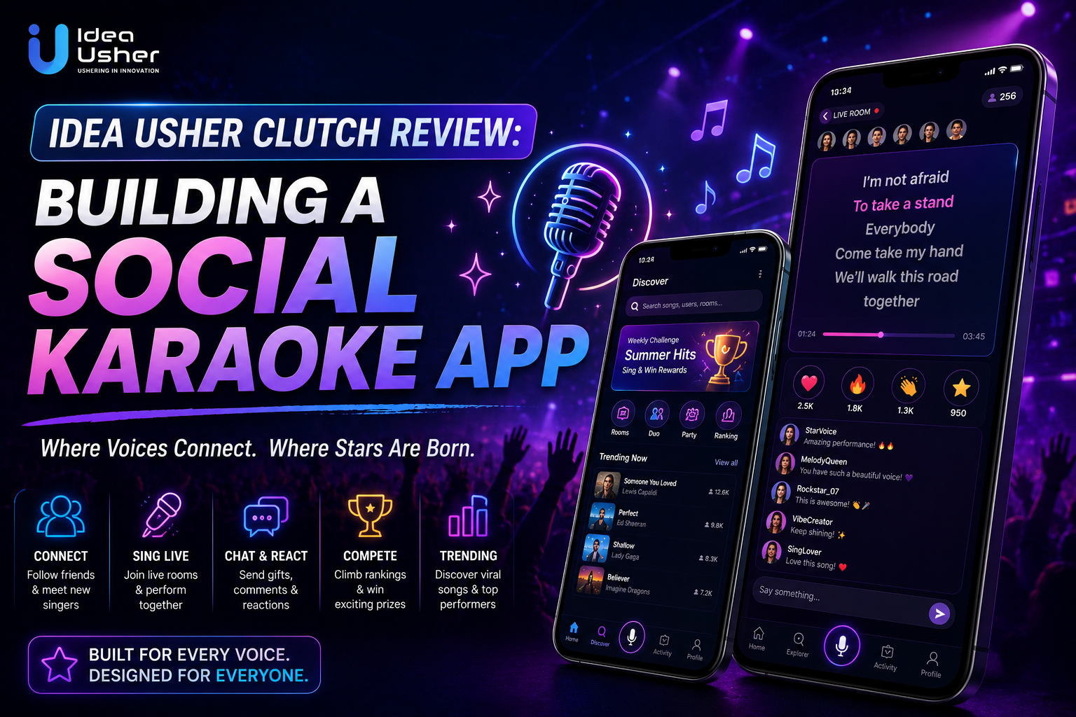 Idea Usher Clutch Review Building a Social Karaoke App