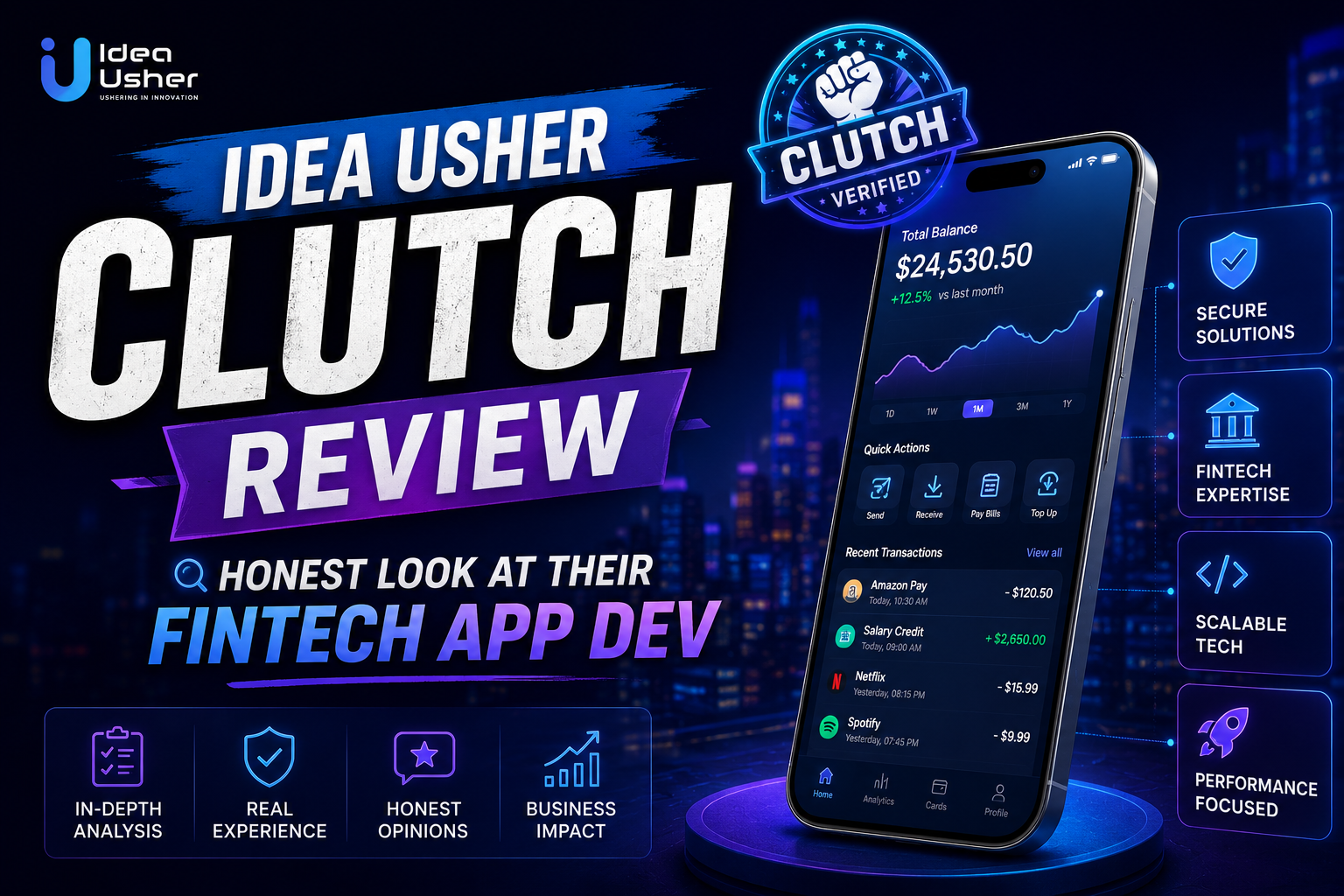 Idea Usher Clutch Review Honest Look at Their Fintech App Dev